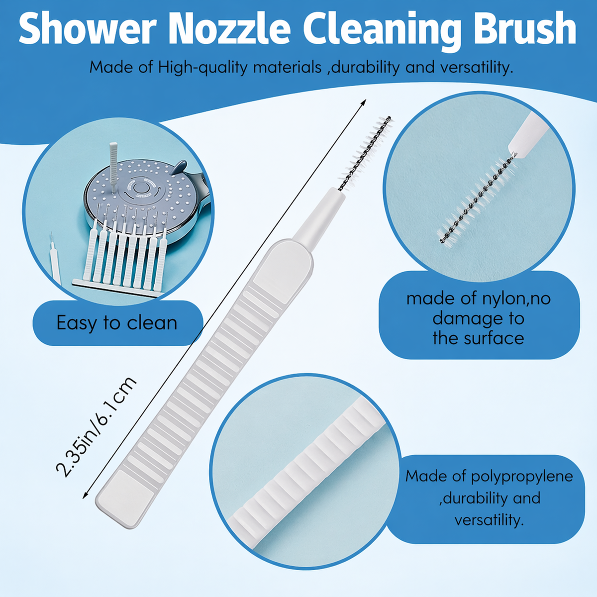 20pcs Shower Head Anti-Clog Cleaning Brush Set