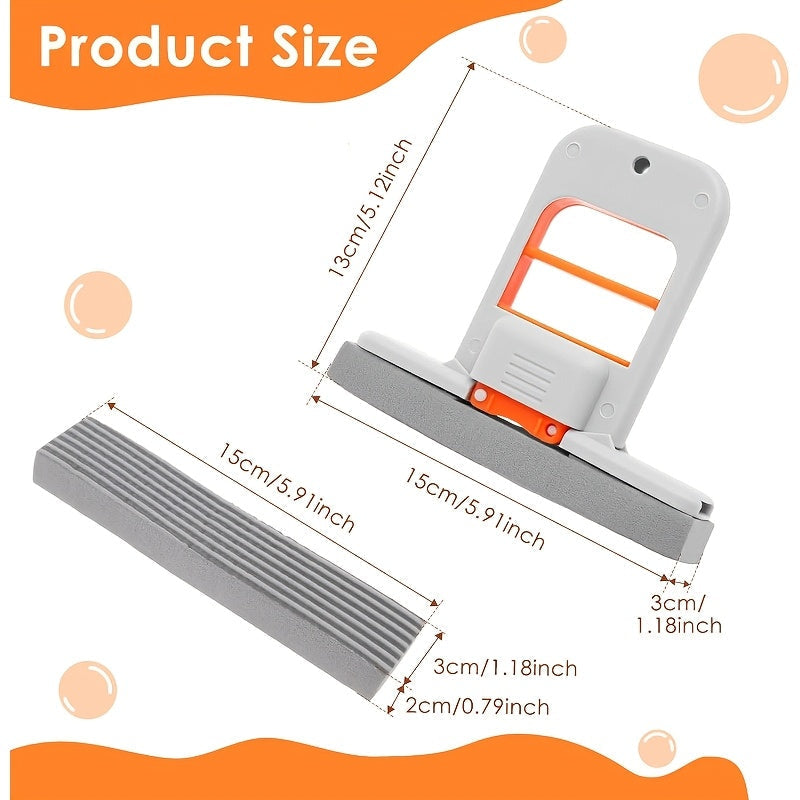 Portable Mini Folding Desktop Mop – Self-Squeeze Wet & Dry Cleaning Tool ✨
