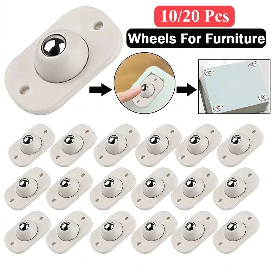 🔄 360° Swivel Furniture Moving Wheels – Heavy Duty & Easy Glide