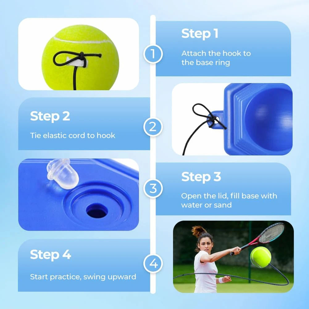 Solo Tennis Practice Trainer Set 🎾