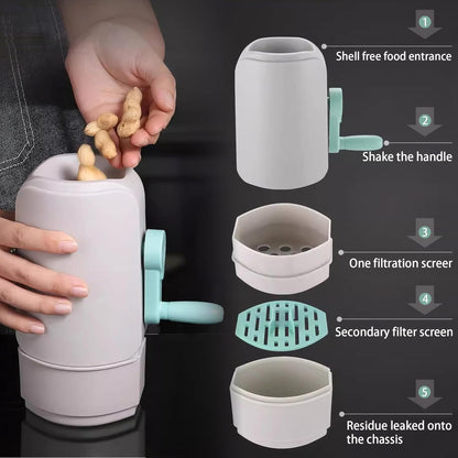 Portable Hand Crank Peanut Sheller – Fast & Easy Groundnut Shelling Machine