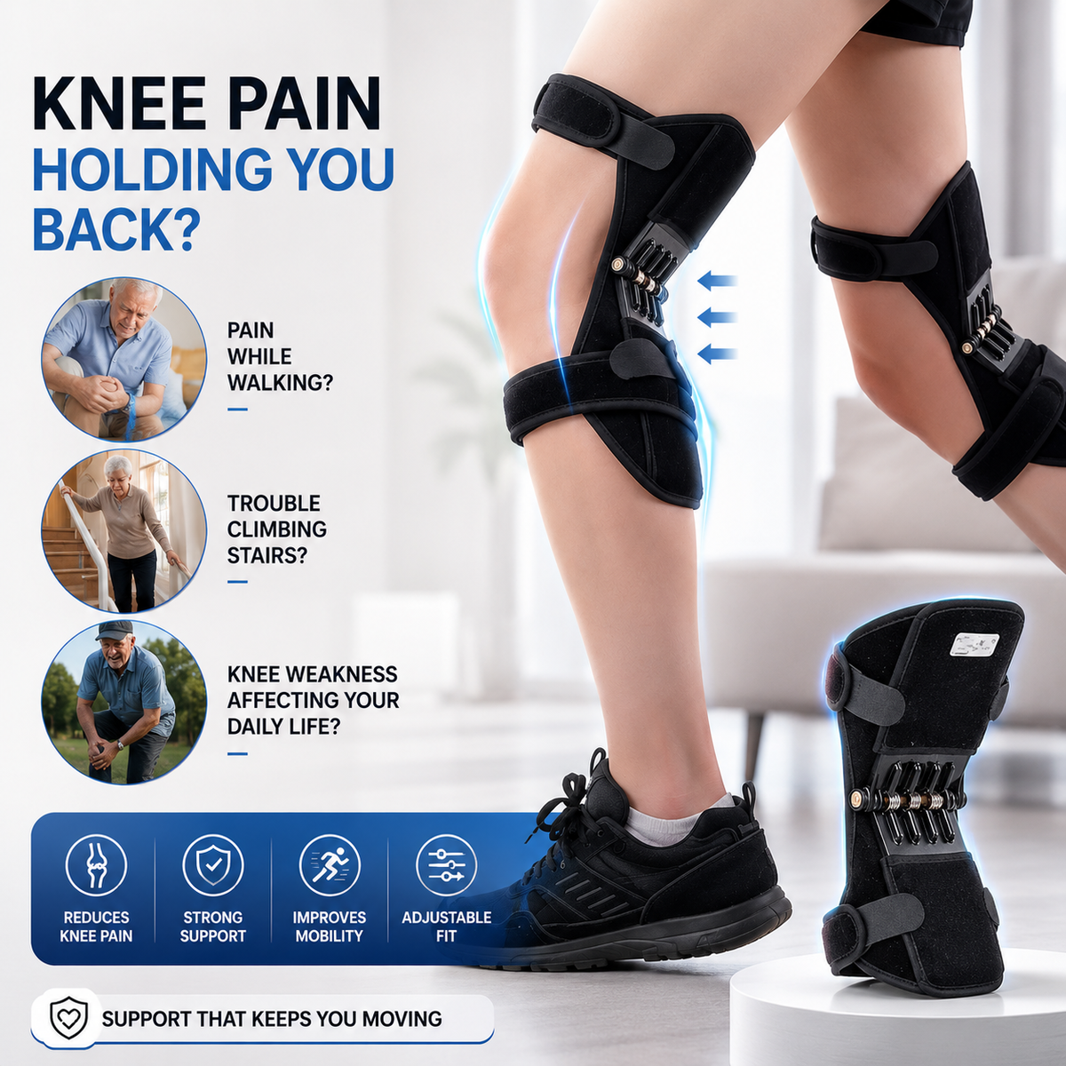 🦵 Powerful Rebound Joint Support Sports Knee Pads