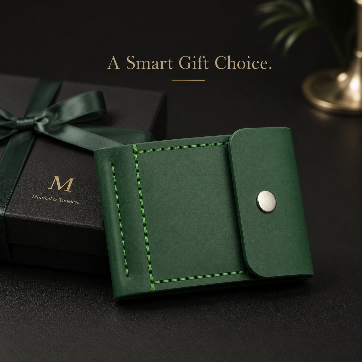 Premium Matte Green Leather Wallet