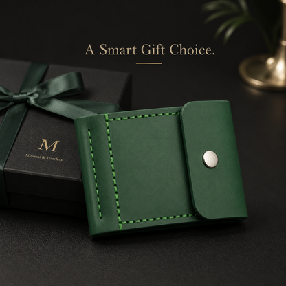 Premium Matte Green Leather Wallet