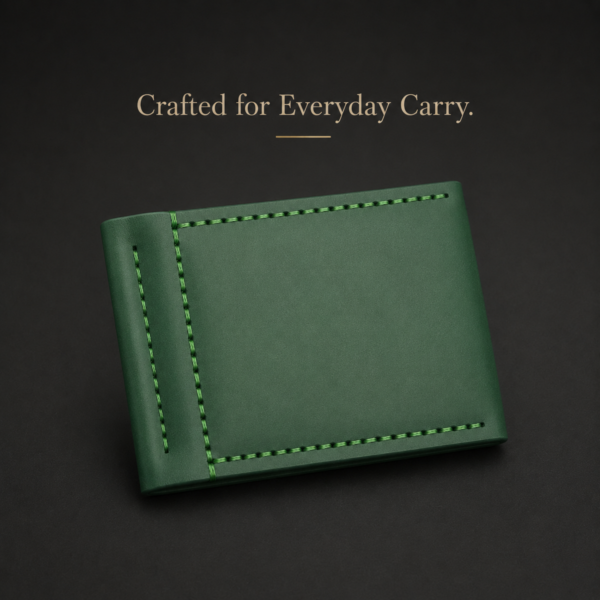 Premium Matte Green Leather Wallet