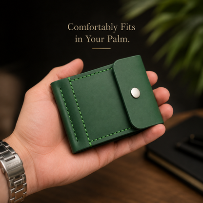 Premium Matte Green Leather Wallet