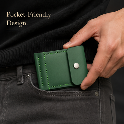 Premium Matte Green Leather Wallet