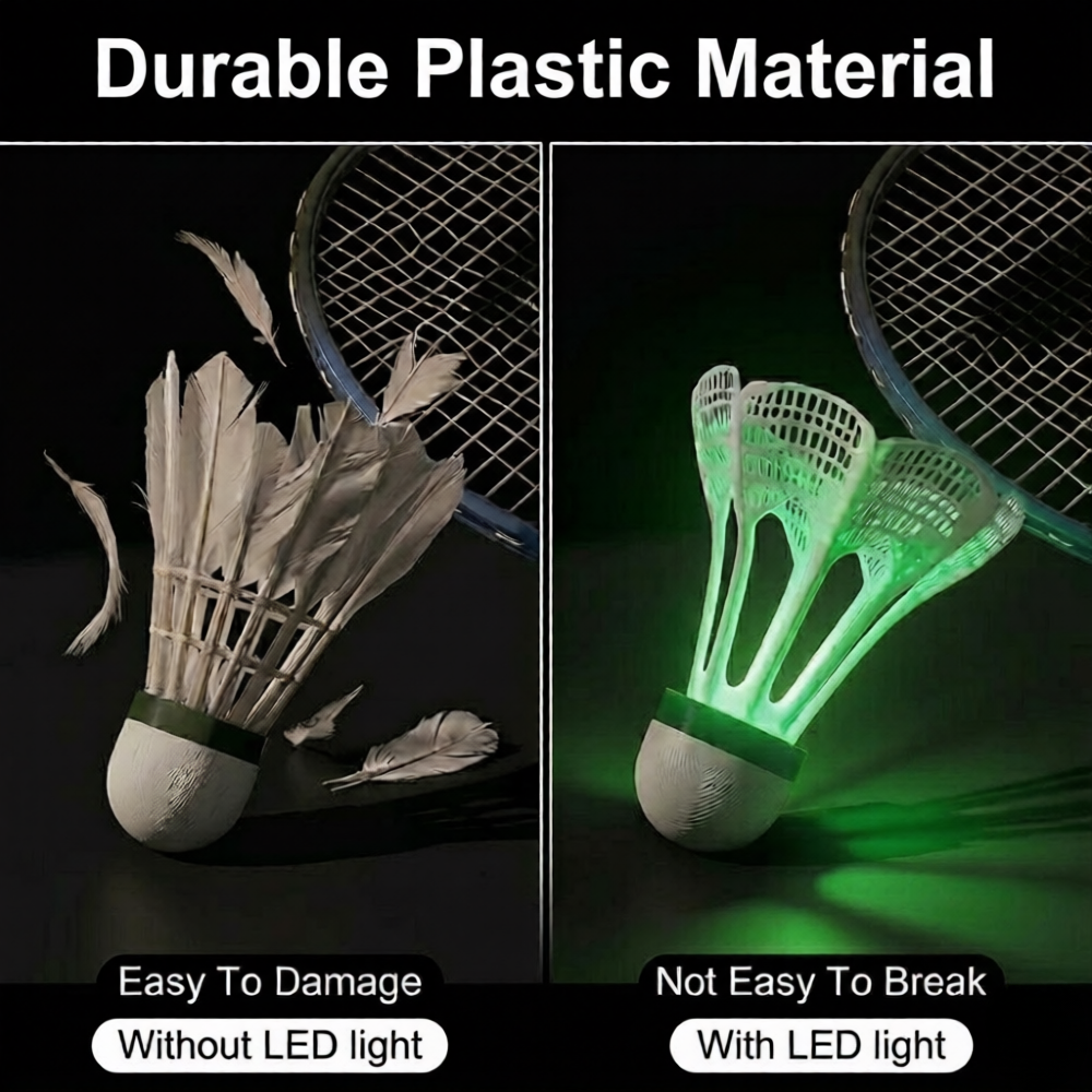 LED Glowing Badminton Shuttlecock Set 🏸✨
