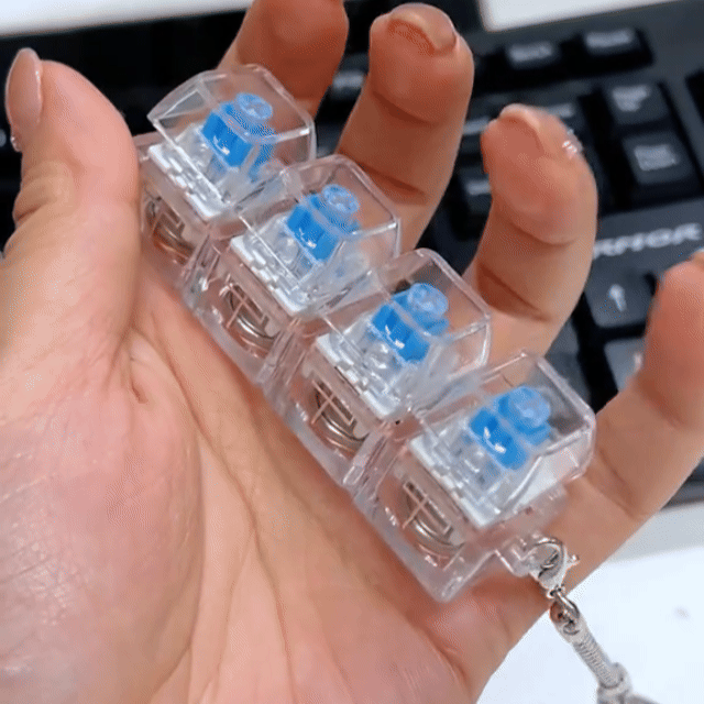 ClickCube Mechanical Switch Keychain | Premium Keyboard Fidget Toy