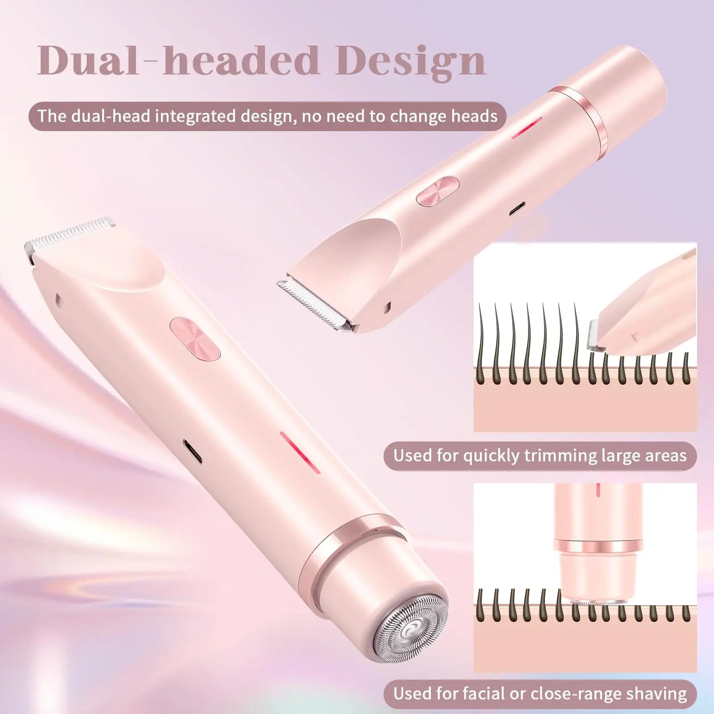 ✨ 2-in-1 Waterproof Dual Head Wet & Dry Trimmer – Precision Grooming Tool