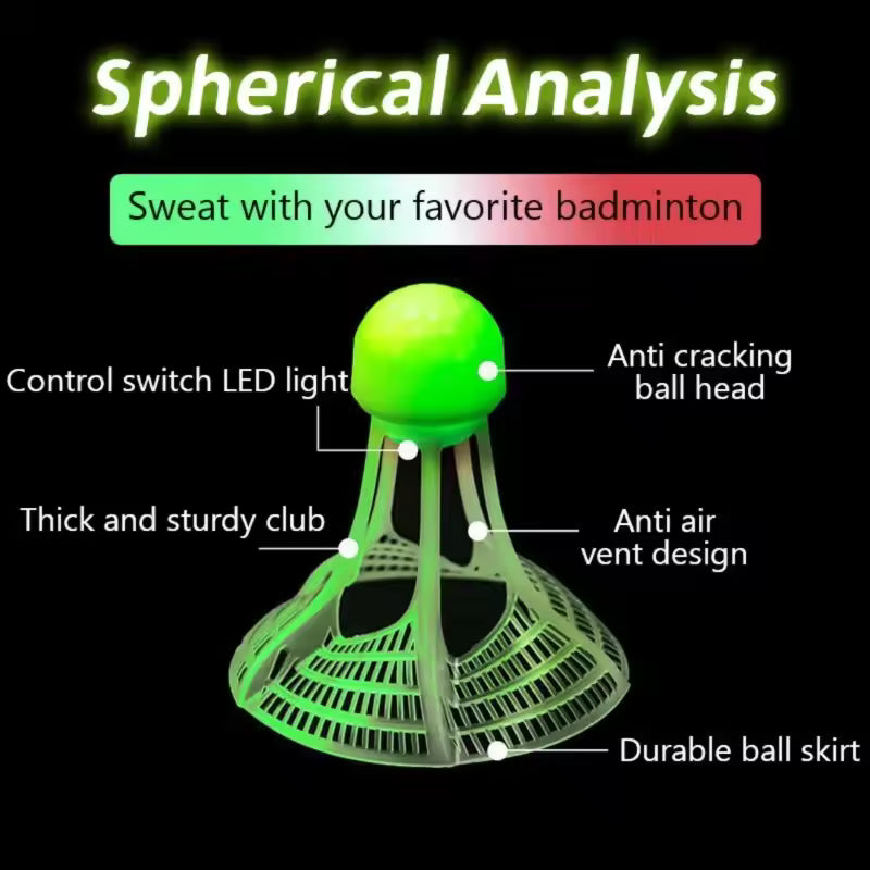 LED Glowing Badminton Shuttlecock Set 🏸✨