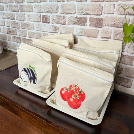 Premium Reusable Cotton Vegetable Storage Bag