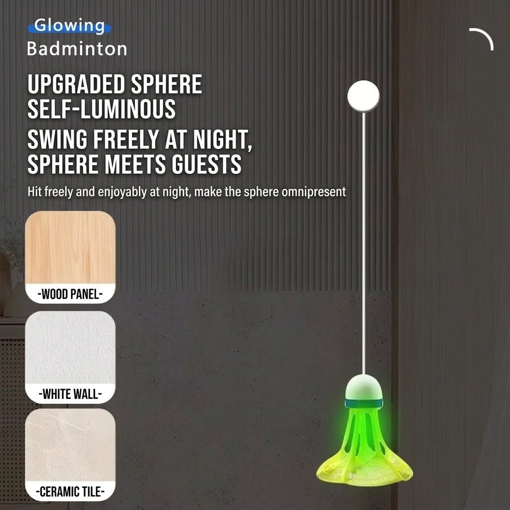 LED Badminton Training Kit (2 PCS) – Solo Rebound Trainer