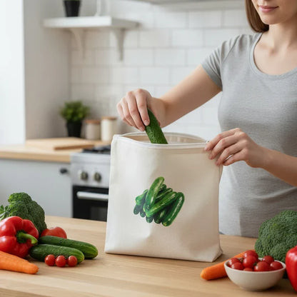 Premium Reusable Cotton Vegetable Storage Bag
