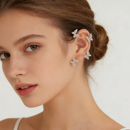 🦋 Butterfly Clip-On Earrings – Elegant, Comfortable & No Piercing Needed.