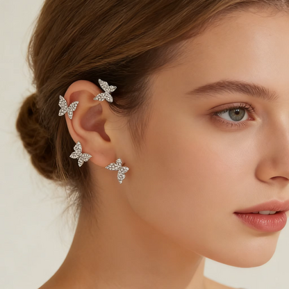 🦋 Butterfly Clip-On Earrings – Elegant, Comfortable & No Piercing Needed.