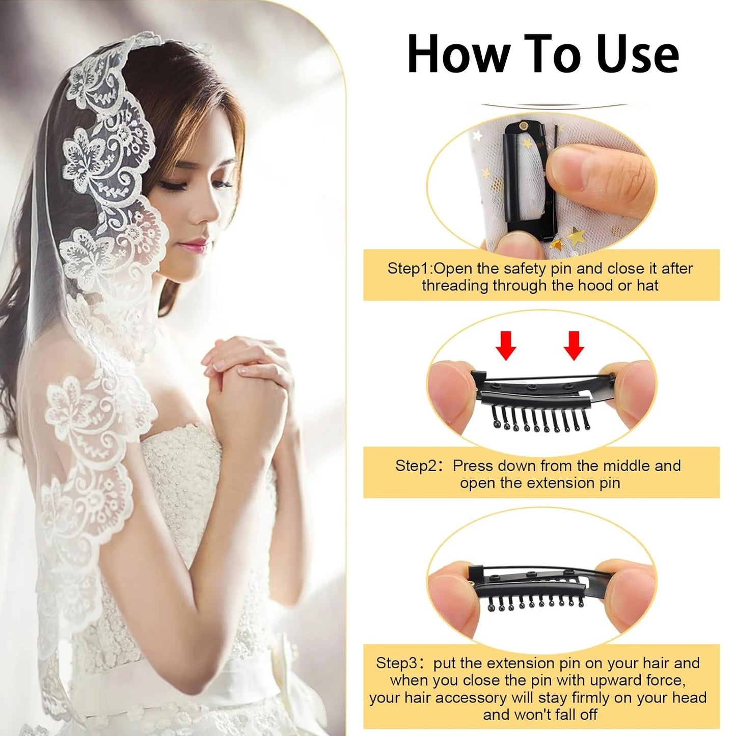 Elegant Dupatta Clips & Hijab Pins – Secure & Stylish Hijab Accessory