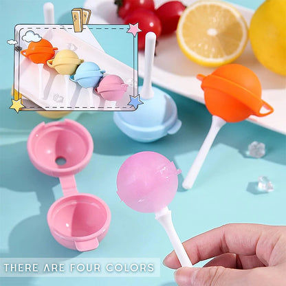 Homemade Reusable Lollipop Ice Cream Mold with Sticks – DIY Popsicle Maker