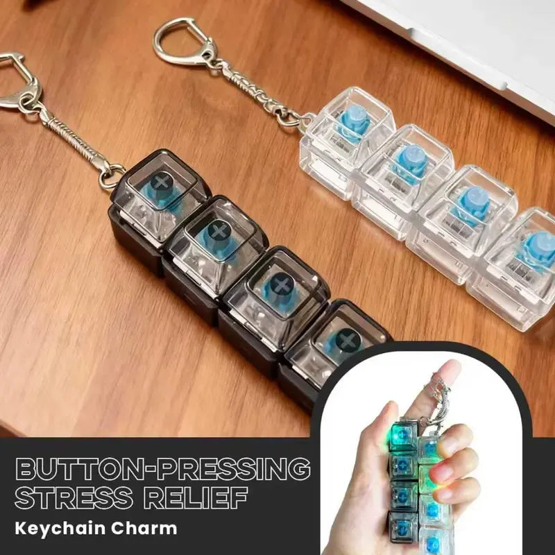 ClickCube Mechanical Switch Keychain | Premium Keyboard Fidget Toy