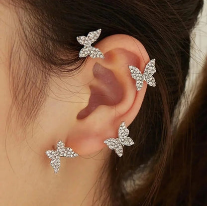 🦋 Butterfly Clip-On Earrings – Elegant, Comfortable & No Piercing Needed.