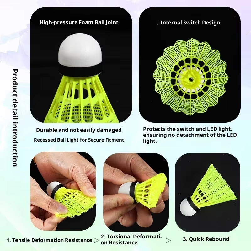 LED Badminton Training Kit (2 PCS) – Solo Rebound Trainer