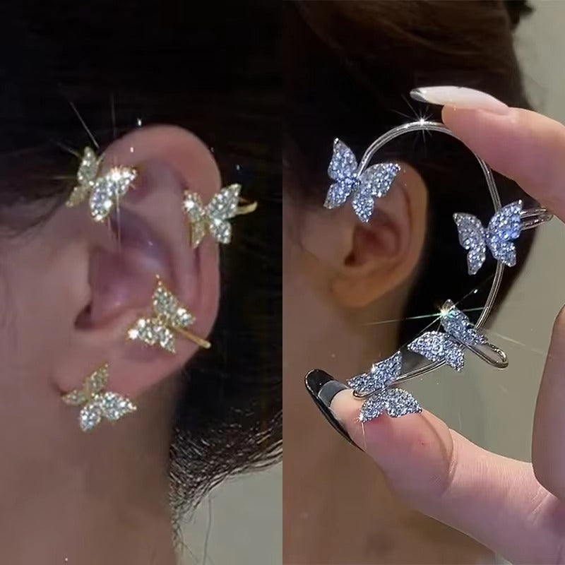 🦋 Butterfly Clip-On Earrings – Elegant, Comfortable & No Piercing Needed.