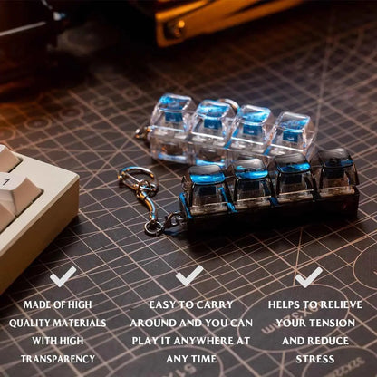 ClickCube Mechanical Switch Keychain | Premium Keyboard Fidget Toy