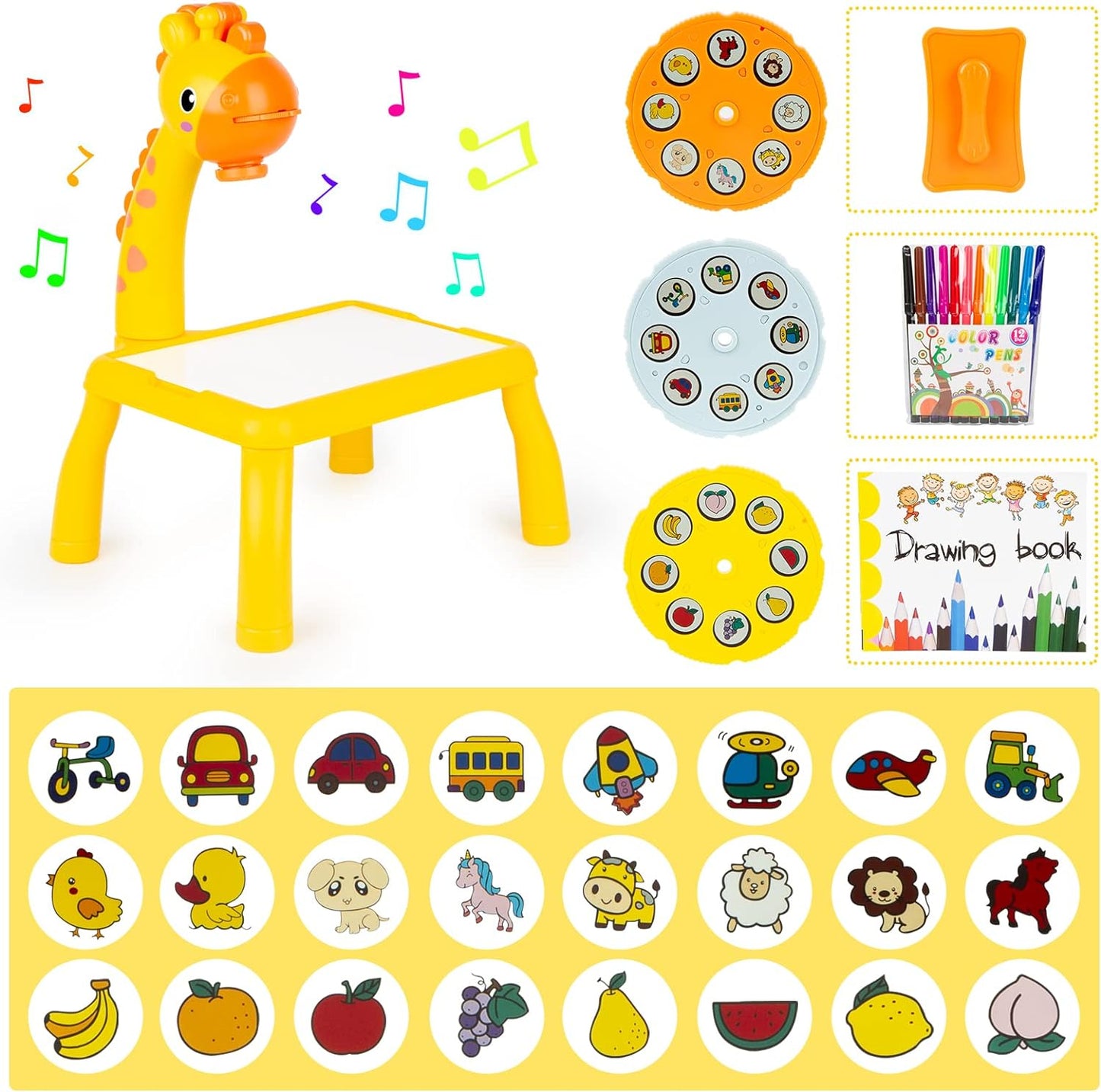 Kids LED Projector Drawing Table – Educational Tracing, Drawing & Painting Toy 🎨